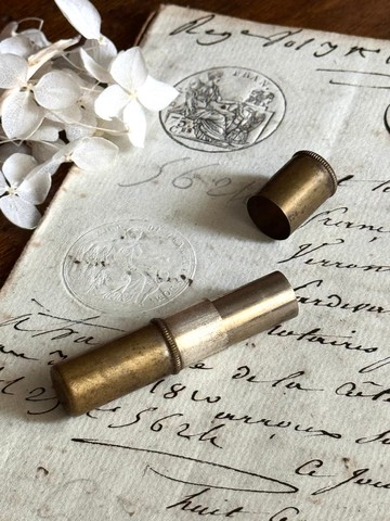 50470-罕見19世紀法國調音哨附黃銅護套