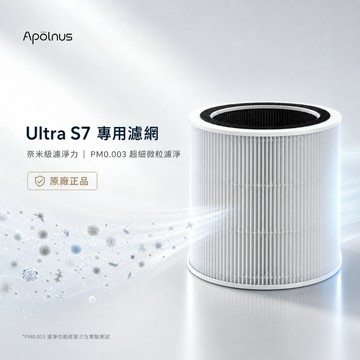 【 Apolnus 波那斯 】ASF-1 H13 HEPA 集塵奈米濾網 Ultra S7 原廠正品 PM 0.003