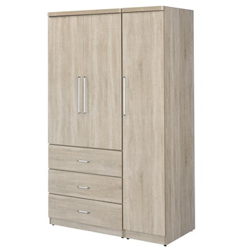 Homelike 喜家居梧桐色4x7尺衣櫃(1647)