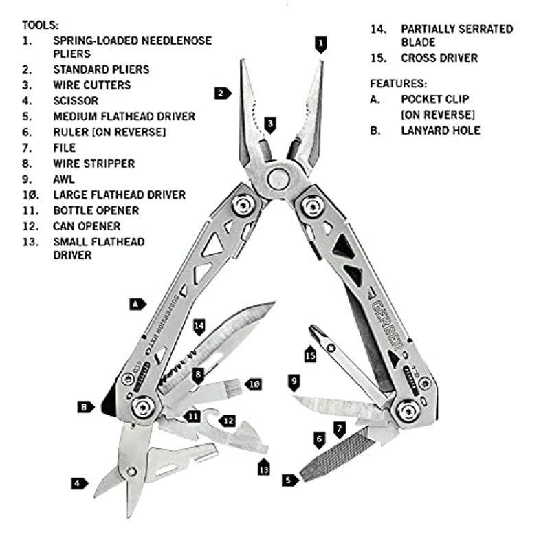 GERBER Blades 31-003345 サスペンション NXT マルチツール ステンレススチールハンドル ブリスターパック