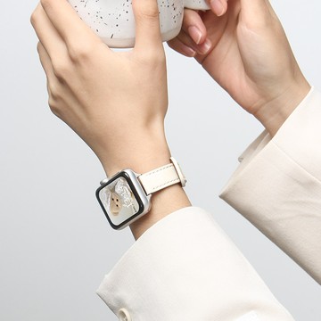 雙釘細款 百搭款 適用 Apple Watch 11 10 9 8 SE 7 6 5 錶帶 46mm 42mm 真皮腕帶