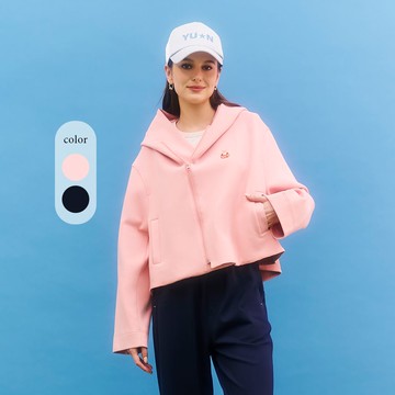 元動力 甜點熊太空綿短版連帽外套(兩色；S-M)