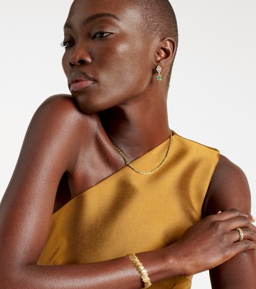 Suzanne Kalan La Fantaisie 18kt gold drop earrings with diamonds and emeralds