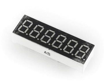 全新 0.36英寸 六位紅色共陽 數碼管/顯示器件 紅色高亮 共陽 6位