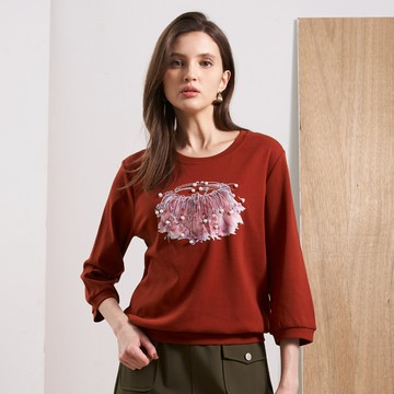 CLL巧玲瓏 瑰麗寶珠七分袖上衣 5243604