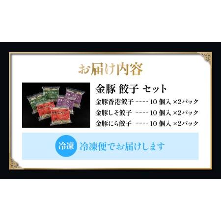 ふるさと納税 金豚 餃子 セット 香港餃子 しそ餃子 にら餃子 宮崎県宮崎市