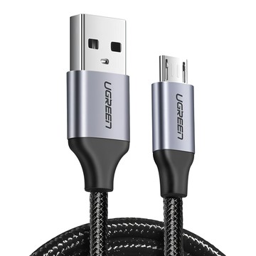 UGREEN 綠聯 USB Type-C充電線 Aluminum BRAID版  0.25m  黑色  1條