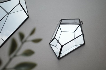 五面石/玻璃吊飾/鏡子/擺飾/鑲嵌玻璃