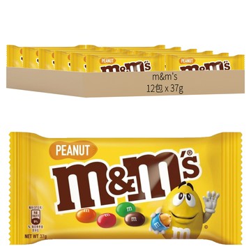 m&m's 經典糖衣巧克力 花生口味 37g*12包