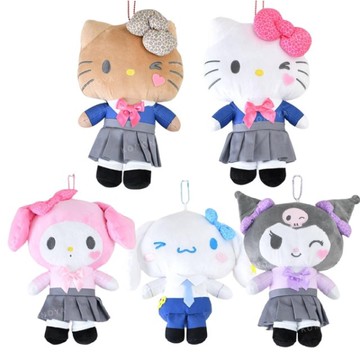 小禮堂 Sanrio 三麗鷗 絨毛玩偶收納吊飾 M (ドキドキ!令和校園物語)