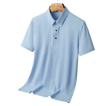 【CS22】商務紳士高彈性免燙冰絲POLO衫8色L-6XL