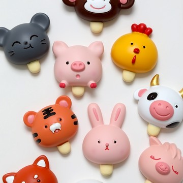 磁鐵 冰箱貼 裝飾磁貼 動物 貓咪 兔子 椅子 冰棒 3D立體造型 耶誕節 新年 聖誕節 龍年