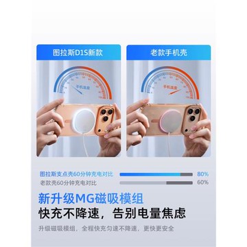 [新款D1S超薄磁吸冰感支架]圖拉斯支點殼適用蘋果17ProMax手機殼iPhone16外殼MagSafe15透明14套13專用17Air