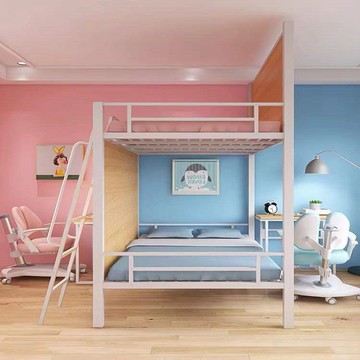 免運/開立發票 限時下殺 兒童床 實木兒童床 實木兒童床加寬床拼接床 寶寶床 嬰兒床 鐵架床兒女上下鋪床小戶型多功能省空間鐵藝高架床家用復式樓閣床