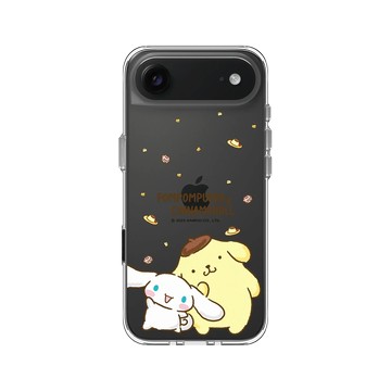 iPhone Air Clear Case（相機按鈕） 透明 - 三麗鷗-布丁狗＆大耳狗綜合圖 Mix Characters - 食物系列-甜點世界