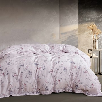 貝淇小舖 60支100%純天絲TENCEL 鋪棉兩用被  210 x 180cm  巴頓花園粉