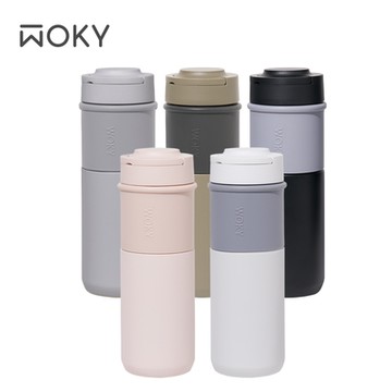 【WOKY 沃廚】JIN真瓷系列-陶瓷環保提手杯500ml