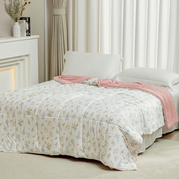 【青鳥家居】針織春秋水洗被 6x7尺-4色 # 3件以上請選宅配 針織被 四季被 韓系印花 水洗被 雲朵被 春秋被