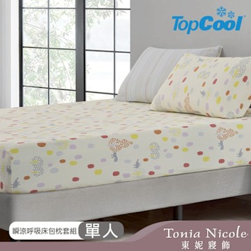 Tonia Nicole 東妮寢飾Jr 迷狐歷險記TopCool瞬涼呼吸涼感床包枕套組(單人)