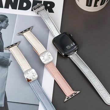 小羊皮星星磁吸扣 適用於Apple watch11錶帶 iwatch錶帶 全系列通用錶帶 當季錶帶
