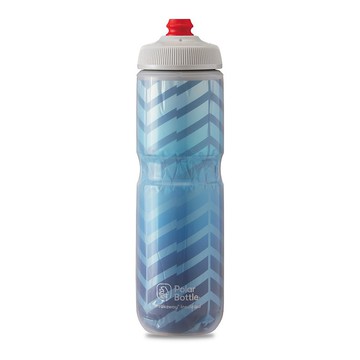Polar Bottle 24oz 雙層保冷噴射水壺 BOLT 藍-銀