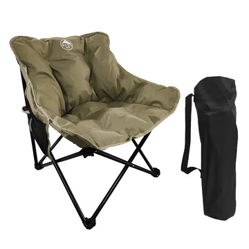 AOTTO 創意傢俱 免安裝戶外露營蓬鬆舒適折疊椅 RO-022GN  綠色  1個