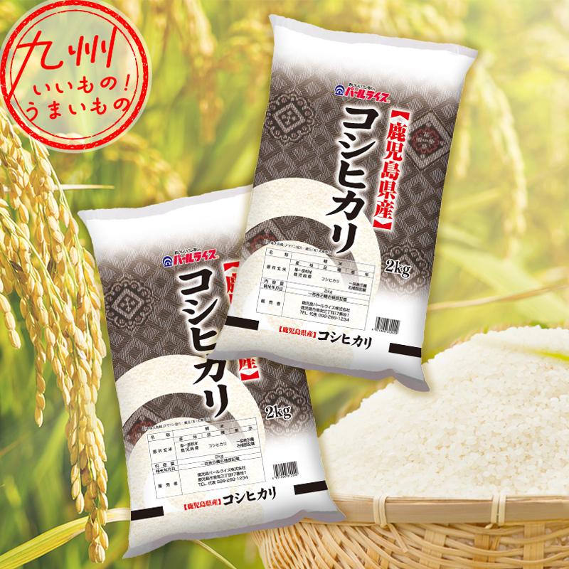 令和5年産 鹿児島県産 コシヒカリ 4kg（2kg×2袋） 小分けセット 米 コシヒカリ こしひかり 精米 こめ ライス 白米 産地直送 鹿児島 鹿児島のお米