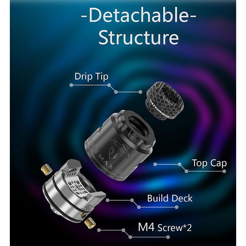 HunderHeadサンダーヘッドCreations Tauren Max RDA Atomizer Brass Black