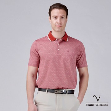 Emilio Valentino 范倫鐵諾 男短袖POLO衫 精梳棉口袋 男上衣(66-5V9145)