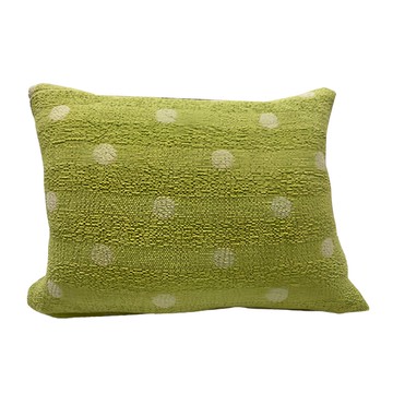 J&N 圓點彈性腰枕 2入 聚酯纖維枕套  45 x 30cm  綠色