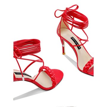 2025夏季歐美新款一字帶高跟涼鞋細跟性感仙女風時裝白色真皮女鞋