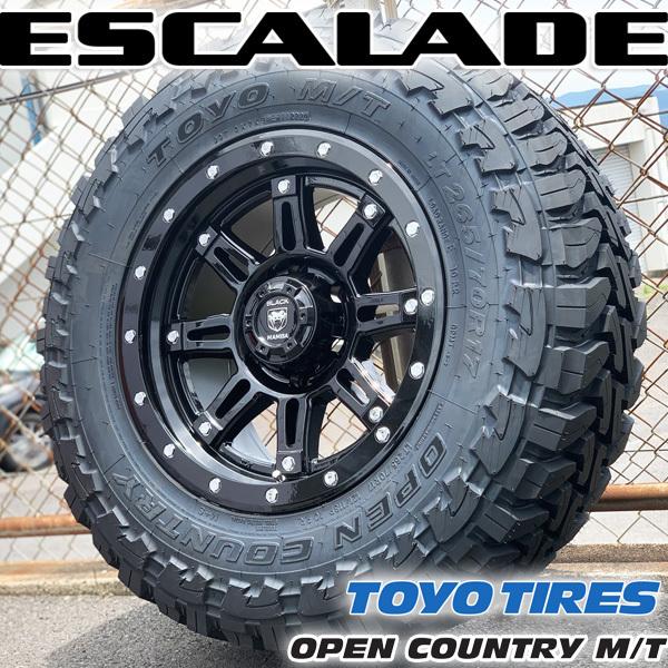 エスカレード アバランチ 新品 マッドタイヤ 17インチ タイヤホイールセット 4本 TOYO OPENCOUNTRY MT 265/65R17  265/70R17 ブラックレター | LINEショッピング 65997円