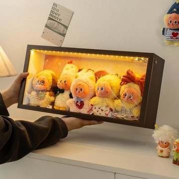 星星人怦然心動適用labubu拉布布盲盒收納盒毛絨搪膠手辦展示相框