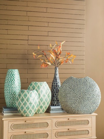 收獲小屋北歐簡約現代花瓶桌面輕奢裝飾貝殼花器民宿客廳插花擺件