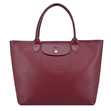 [平輸版]LONGCHAMP LE PLIAGE CITY系列PVC帆布托特包(深紫)真品平輸