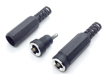 DC電源母座 5.5*2.1mm 兩腳焊線母座+軟殼整組售(10個含稅價)【佑齊企業 iCmore】