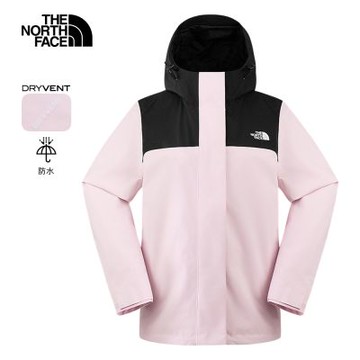 【The North Face 官方旗艦】北面女款粉色DRYVENT防水衝鋒衣｜8DX8E93 外套