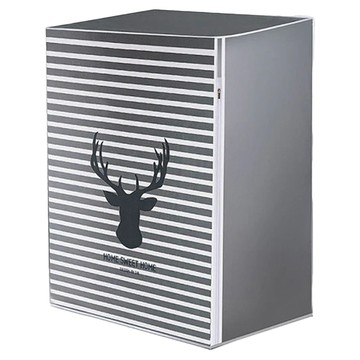 葉子小舖 防水洗衣機防塵套 可愛動物條紋滾筒式款  條紋馴鹿  83 x 60 x 56cm