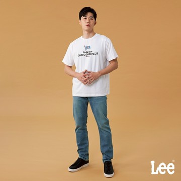 Lee 726 彈性標準中腰直筒牛仔褲 男 中藍洗水 LB517026905