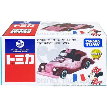 【Fun心玩】DS17906 正版 迪士尼 DM 環遊世界系列 米妮老爺車 多美小汽車 老爺車 生日 禮物 模型車