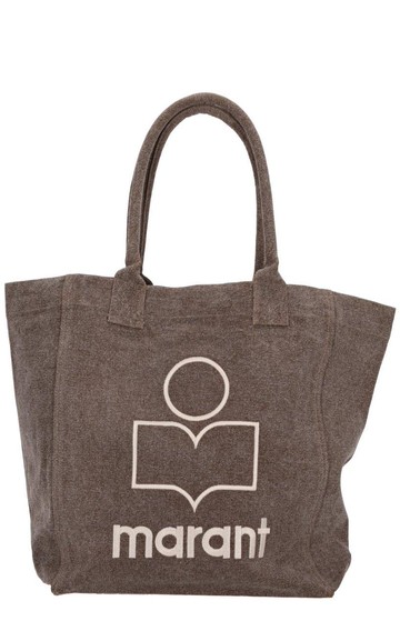 Marant Étoile Yenky Logo Embroidered Tote Bag