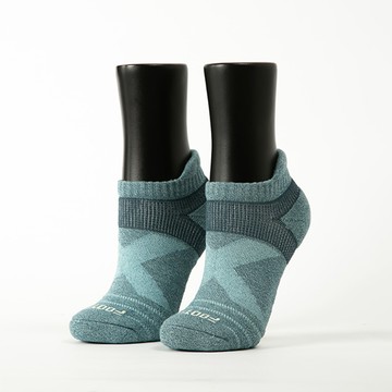 【Footer除臭襪】暖陽麻花輕壓力足弓船短襪-女款(T142M-淺藍)