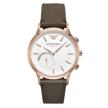 EMPORIO ARMANI 亞曼尼 ART3002 EA CONNECTED藍芽智慧時尚腕錶/白面43mm｜樂天全館特惠中★指定刷卡回饋10%