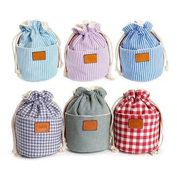 束口袋【花布相機鏡頭袋 (中)】收納袋 鏡頭袋 保護袋