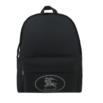 BURBERRY Orkney戰馬LOGO後背包(黑色)