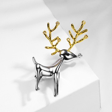 【RJ New York】聖誕小麋鹿胸針 別針(金銀色)