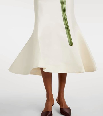 Leo Lin Regina floral wool and silk midi dress