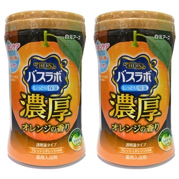 Hakugen 白元 濃厚型 香氛保濕入浴劑橙香 透明湯類型  600g  2瓶
