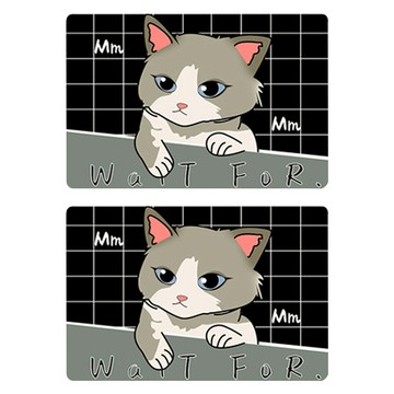 矽藻土軟地墊 貓咪圖案  60 x 40cm  三隻貓  1組