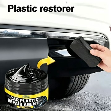 💎正品保障✅汽車塑料修復膏恢復光澤適用於車門儀表盤方向盤輪胎皮革黑色塑料 H25t